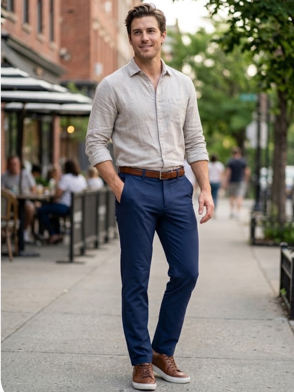 RHONE Men's Navy Performance Chinos